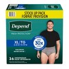 Depend Fresh Protection Adult Incontinence Disposable Underwear for Men - Maximum Absorbency - Gray - 2 of 4