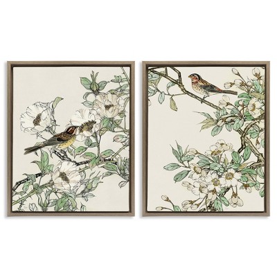 Stupell Industries Classic Sparrow on Blossoms, 17" x 21"