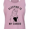 Women's - Disney Princess - Aurora Sleeping Is My Cardio Graphic Racerback Tank - 2 of 4