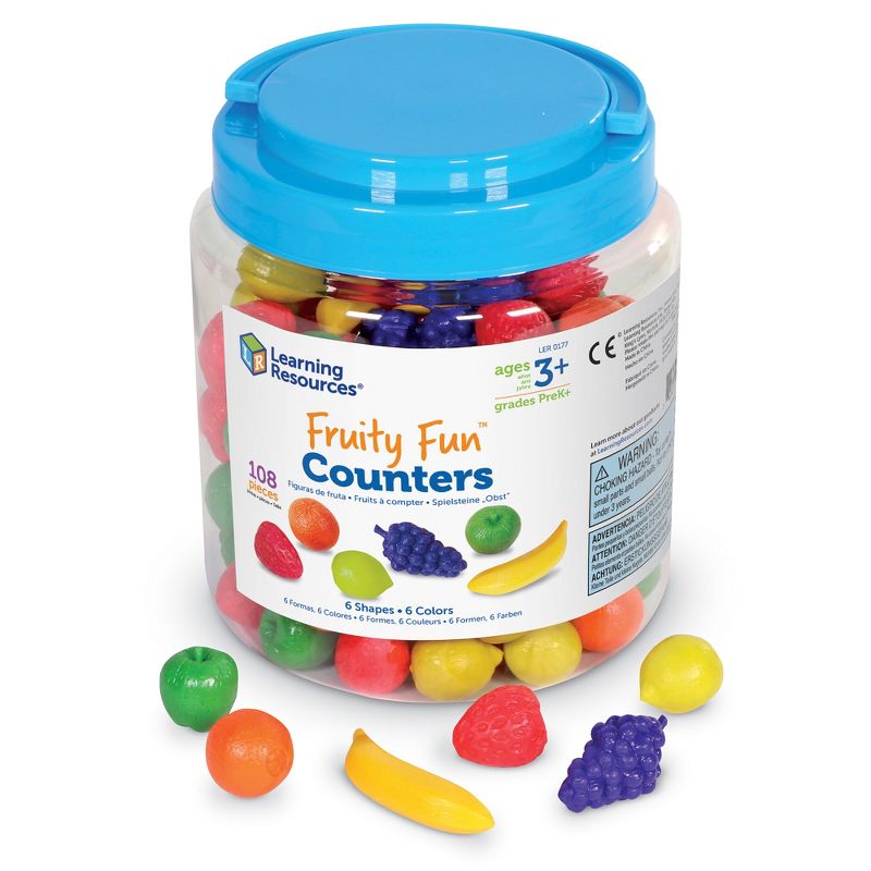 Learning Resources Fruity Fun Counters, Set of 108, 1 of 5