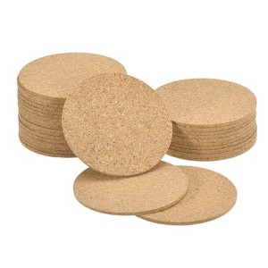 Unique Bargains Soft Thickened Cork Temperature-Resistant Tableware Coasters - 1 of 4