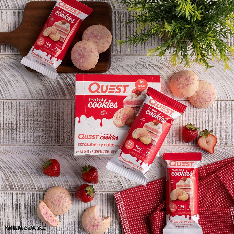 Quest Nutrition Strawberry Cake Frosted Cookies - 8ct, 2 of 10