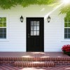 36 x 80 Fiberglass Entry Door with Brickmould, 6-9/16 in. Vinyl Frame,9 Lite Frosted Glass - Front Door for Home's Front Entrance - 2 of 4