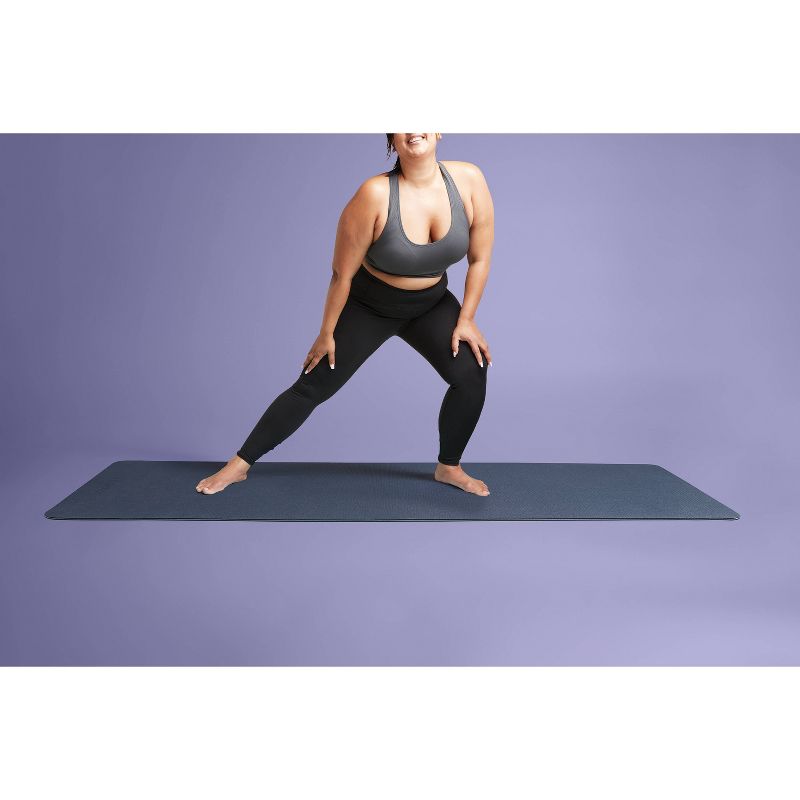 Two Tone Yoga Mat 5mm Navy Blue/Light Blue - All In Motion&#8482;, 5 of 6