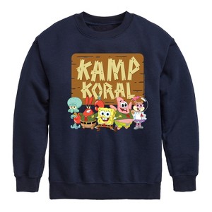 Boys' - SpongeBob SquarePants - Kamp Koral Kamp Koral Group Graphic Long Sleeve Fleece Sweatshirt - 1 of 4