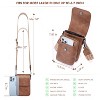 Small Crossbody Bags for Women Trendy,Leather Triple Compartment Cell Phone Crossbody Wallet - 2 of 4