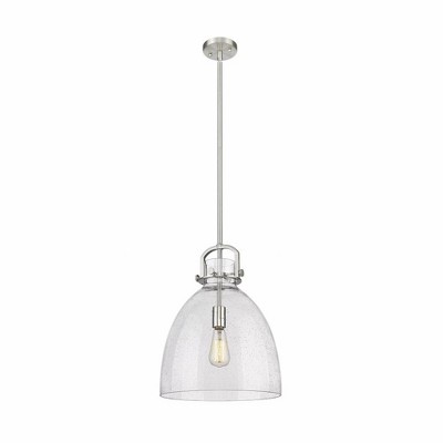 Newton Bell - 1 Light Stem Hung Pendant In Industrial Style-20.25 Inches Tall and 14 Inches Wide