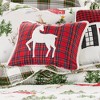 Tatum Pines Fur Deer Appliqued Pillow 14x18 - 2 of 3