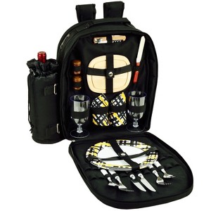 Picnic at Ascot Two Person Picnic Backpack with Soft Sided Cooler - 1 of 3