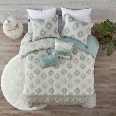 5pc Full/Queen Chloe Cotton Comforter Set - Aqua
