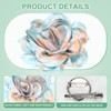 Unique Bargains Alloy Satin Fabric Big Rose Flower Dainty Brooches & Pins 1 Pc - 2 of 4