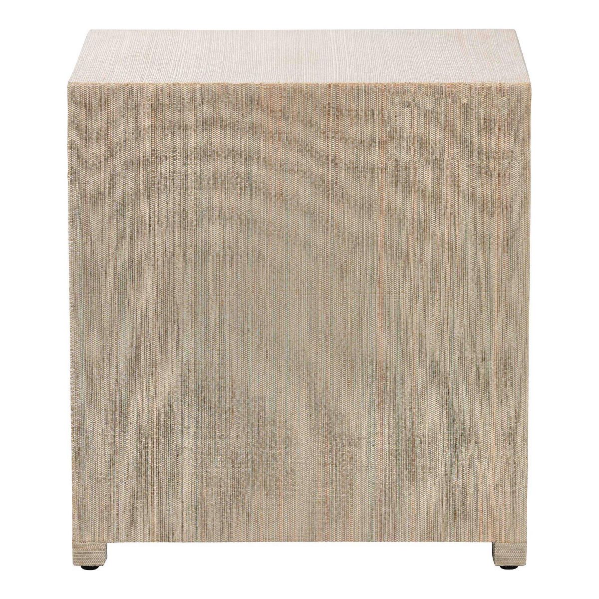 bali & pari Quinn Woven Grasscloth 3 Drawer Nightstand Natural/Gold - thumbnail 5