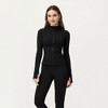 Anna-Kaci Active Women's Long Sleeve Active Jacket with Front Zip Closure Smooth Stretch Fabric and Contoured Seam Detailing - 2 of 4
