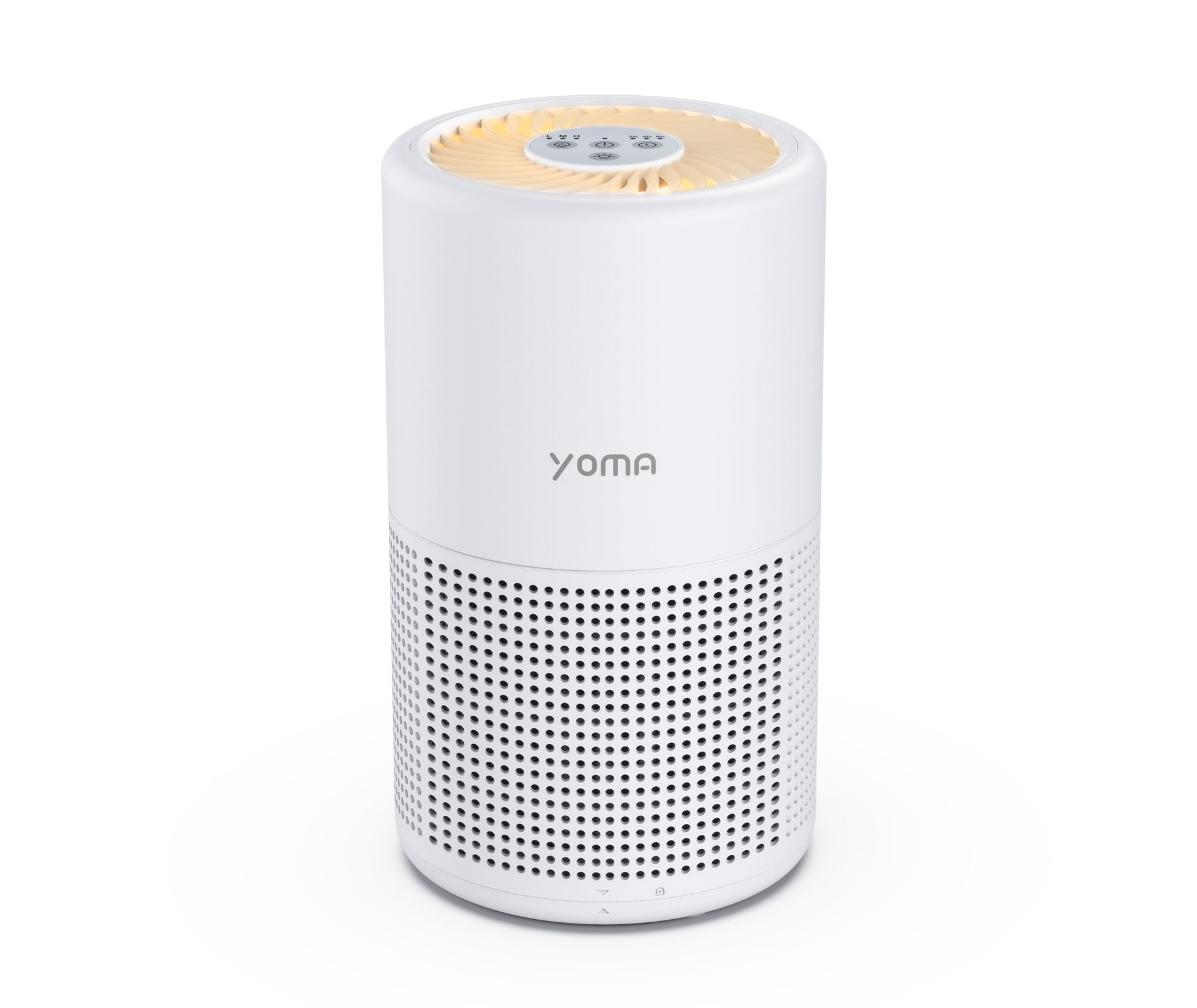 YOMA Air Purifier with HEPA Filter – Ultra Quiet 24dB Compact Air Cleaner for Bedroom, Home & Office, Removes Allergens, Pet Hair, Dander, Smoke