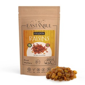 Eastanbul Golden Raisins, Seedless Raisin Sultanas, Pasas Secas de Uva, AKA Kishmish, Sun Dried, No Sugar Added, 14.5oz - 1 of 4