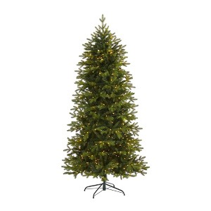 Nearly Natural 7’ Belgium Fir “Natural Look” Prelit LED Artificial Christmas Tree - 1 of 1