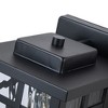 C Cattleya 2-Pack Matte Black Outdoor Wall Lights with Water Ripple Glass - 3 of 4