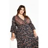 Women's Plus Size Belle Wrap Maxi Dress - slate | CITY CHIC - 3 of 4