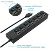 USB 3.0 Hub, 7-Port USB Data Hub Splitter with 1.75ft Long Cable USB Extension for Laptop, PC Computer, Flash Drive - with LED Individual On/Off - 3 of 4
