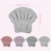 Unique Bargains Charcoal Fiber Hair Drying Towel Dry Cap 1 Pc - 4 of 4