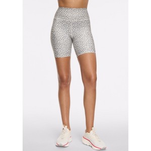 Peloton Women's Cadent High Rise Bike Short 7", Stone Animal Print - 1 of 4