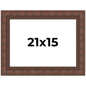 PosterPalooza | 21x15 Wide Bamboo Picture Frame, UV Acrylic, 4 Finishes - Brown, Black, Silver, and Natural - 1 of 4
