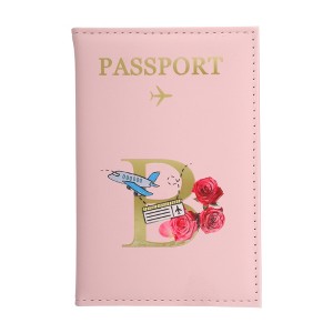 Unique Bargains Durable Letter Pattern Passport Holder 1 Pc - 1 of 4