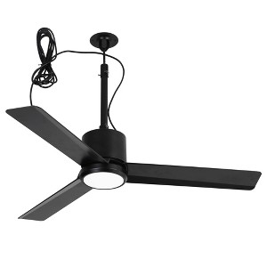 Parrot Uncle 42" Modern Outdoor LED Ceiling Fan with Light and Remote Integrated LED Light - 1 of 4