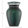 Reminded Small Cremation Memorial Urn for Human Ashes, Mini Keepsake with Velvet Case - 3 of 4