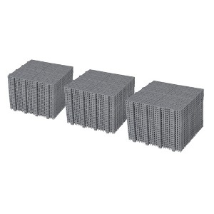 Interlocking Deck Tiles, Outdoor Waterproof & Anti-slip, for Patio, Balcony, Pool Side, Bathroom, Shower, Balcony, Porch - 1 of 4