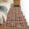 Machine Washable Indoor Modern Geometric Area Rugs Soft Low Pile Mat with Small Checkered Print - 2 of 4