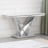 Best Master Furniture,Blythe Stone Marble Laminate Silver Sofa Table - 3 of 3