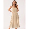 INSPIRE CHIC Women's Linen Summer Sleeveless Casual Loose Flowy Maxi Tank Beach Sundress - 2 of 4