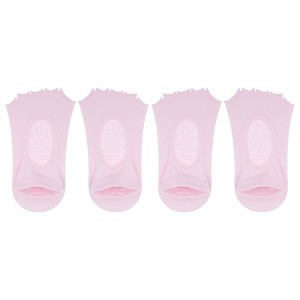 Unique Bargains Women's Non-Slip Yoga Pilates Barre Ballet Five Toe Socks with Grips - 1 of 4
