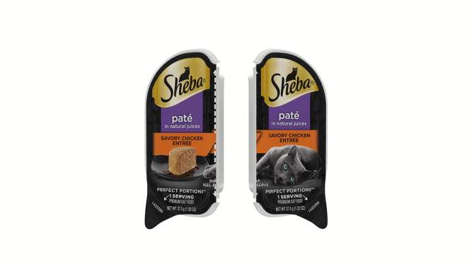 SHEBA PERFECT PORTIONS Savory Chicken Entr&#233;e Wet Cat Food Pate - 2.64oz, 2 of 12, play video