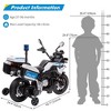 Jojoka-12V 7Ah Ride On Motorcycle with 2 Speeds, LED Headlights, Spring Suspension, MP3, Music, Training Wheels - 4 of 4