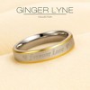 Forever Love 4 mm or 6mm Wedding Band Ring for Men or Women Two Tone Stainless Steel Ginger Lyne Collection - 2 of 4