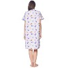 Casual Nights Women's Snap front House Dress Short Sleeve Woven Duster Housecoat Lounger Robe - 3 of 4
