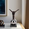 Modern Decorative Sculpture - Dynamic Balancing Figurine - Resin & Metal - Home Decor Accent for Living Room, Office, Bedroom - 12" Bronze & Copper - 2 of 4