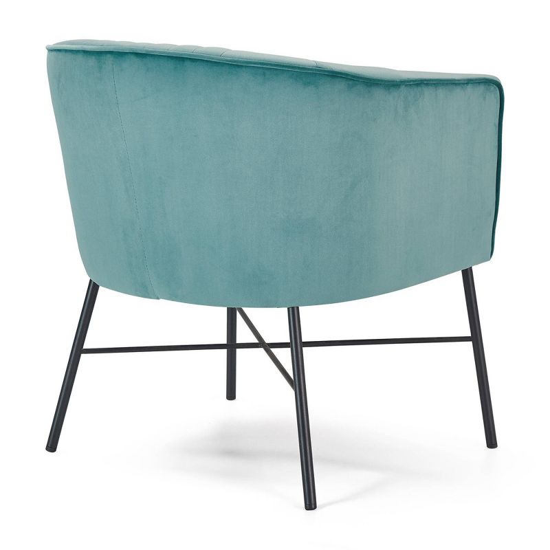 Leone Tufted Accent Chair Teal - Adore Decor, 3 of 9