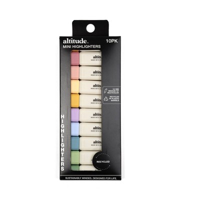 Altitude 10pk Mini Highlighters Multicolor