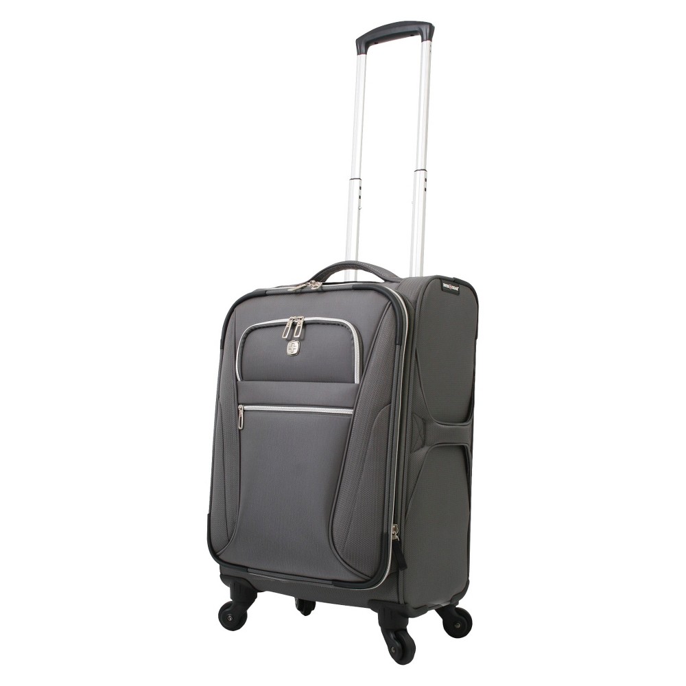 Photos - Luggage Swiss Gear SWISSGEAR Checklite Softside Carry On Suitcase - Charcoal 