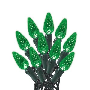 Celebrations LED C6 Green 100 ct String Christmas Lights 24.75 ft. - 1 of 2