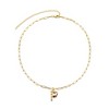 Adornia 14k Gold Plated Funky Initial Paperclip Chain Necklace - 3 of 3