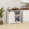 NicBex 33 Inch Sideboard Buffet Cabinet Farmhouse Coffee Bar Cabinet with Sliding Door for Kitchen,Living Room,White - 2 of 4