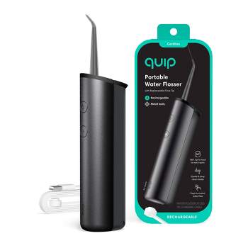 quip Rechargeable Cordless Water Flosser - Metal | 2 Modes + 360º Tip
