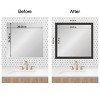 Amanti Art Mirror Makeover Bathroom Mirror Frame Border Kit - Fully Assembled Peel and Stick Frame - Mirror NOT Included - Rustic Plank Narrow Trim - 4 of 4