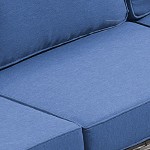 blue cushion/gray wicker