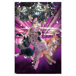 Trends International James Booker - Disco Cats Framed Wall Poster Prints - 1 of 4