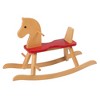 Roba: Solid Wooden Rocking Horse, Neutral & Red - 3 of 4